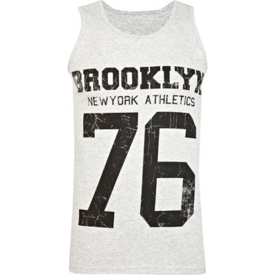 Grey Brooklyn 76 printed vest