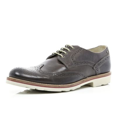 Brown Base brogue bowling shoes