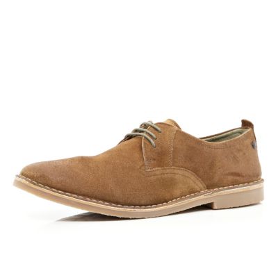 Brown Base lace up desert shoes