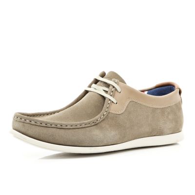 Stone suede Base lace up shoes
