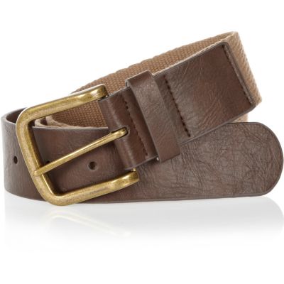 Brown textured belt