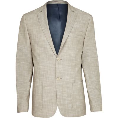 Light brown cross hatch blazer