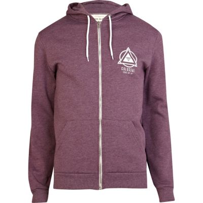 Purple colossal skate print hoodie
