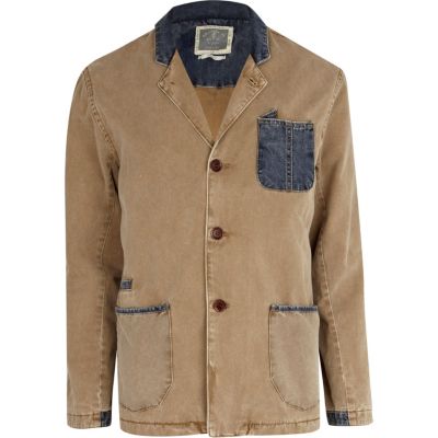 Brown and denim Holloway Road blazer