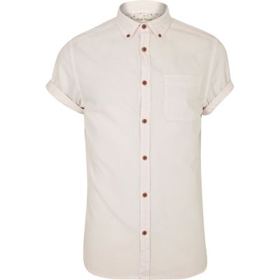 Pink pastel short sleeve shirt