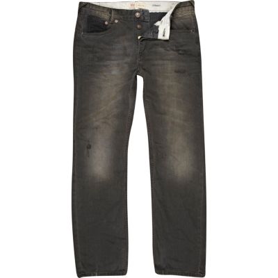 Grey washed Flynn skinny jeans