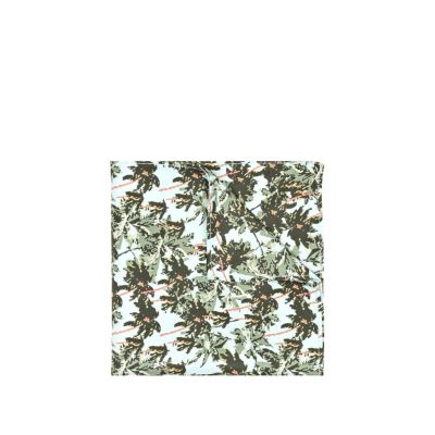 Blue palm tree print handkerchief 