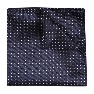 Navy polka dot handkerchief