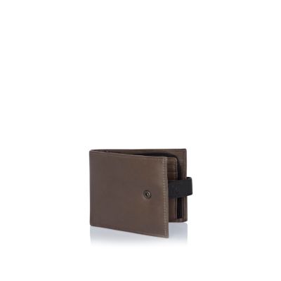 Dark grey contrast popper RI wallet
