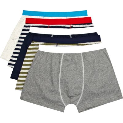 Multicoloured neppy stripe boxer shorts pack