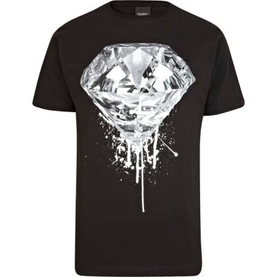 Black To The Black diamond print t-shirt