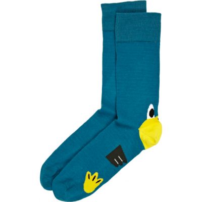 Blue novelty duck socks