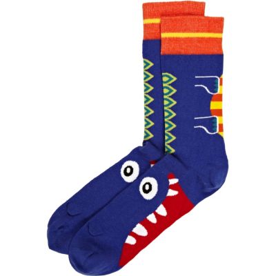 Purple novelty hippo socks