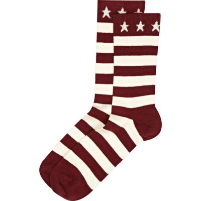 Red stars and stripes socks 
