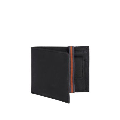 Black striped elastic wallet