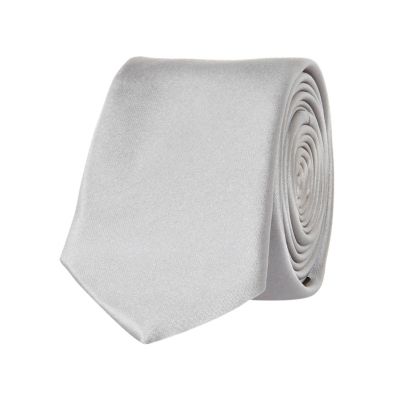 Grey sateen tie