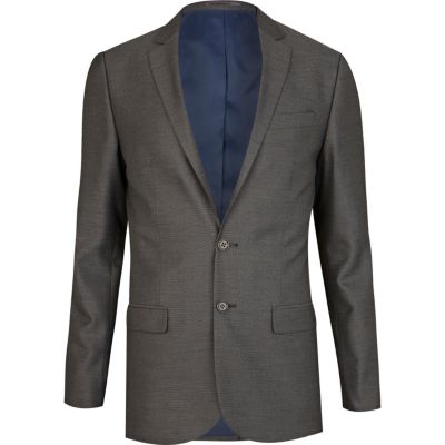 Grey skinny suit jacket