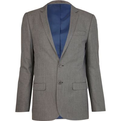 Grey skinny suit jacket