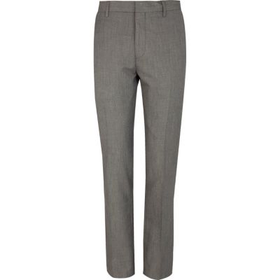 Grey skinny suit trousers