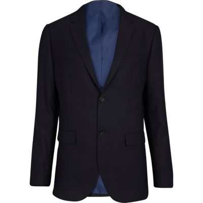 Navy blue classic suit jacket 