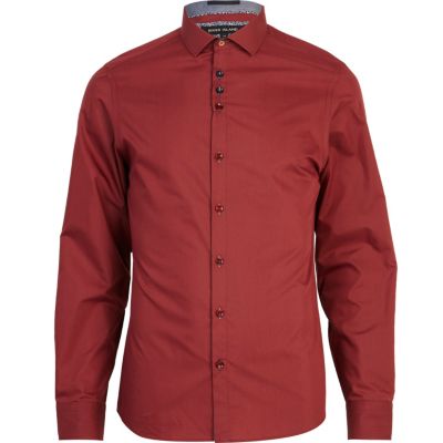 Rust long sleeve shirt