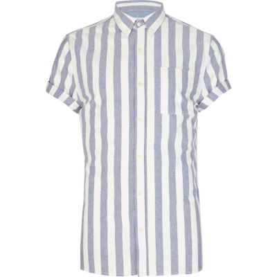 Light blue and white striped shirt