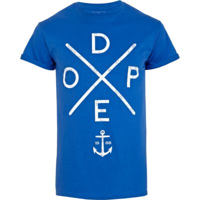 Blue dope print t-shirt