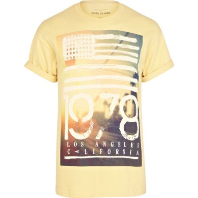 Yellow LA 1978 photo print t-shirt
