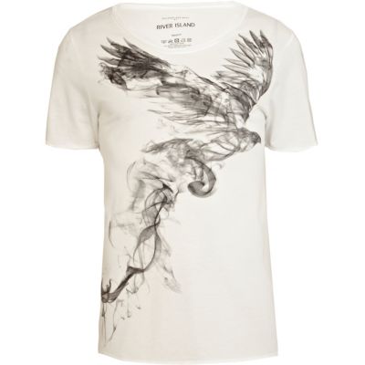 White bird print t-shirt