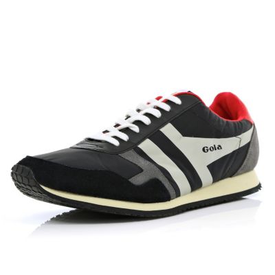Black Gola colour block retro trainers