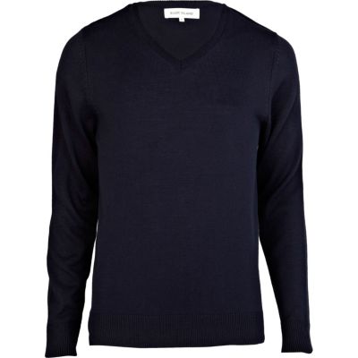 Navy V neck jumper