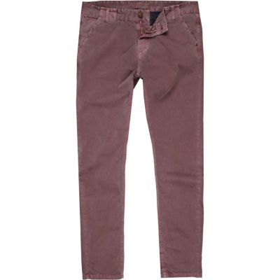Red washed chinos