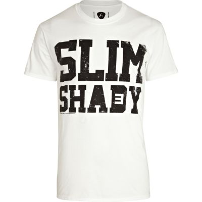 White Amplified Slim Shady print t-shirt 