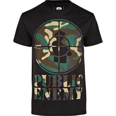 Grey Amplified Public Enemy print t-shirt
