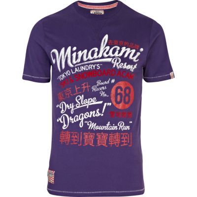 Purple Kazumi print Tokyo Laundry t-shirt