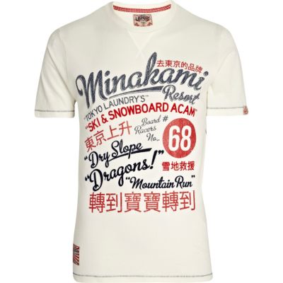 Ecru Kazumi print Tokyo Laundry t-shirt