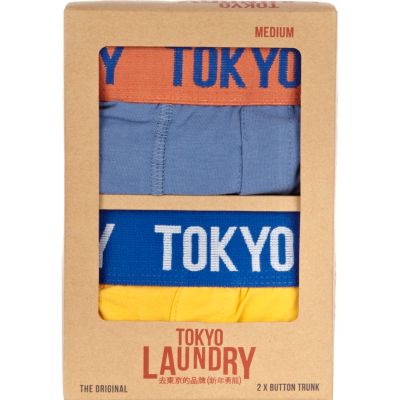 Blue and yellow Tokyo Laundry boxers