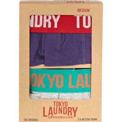 Purple and grey Tokyo Laundry boxers