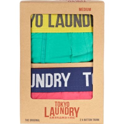 Green and pink Tokyo Laundry boxers