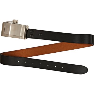 Black hip flask belt