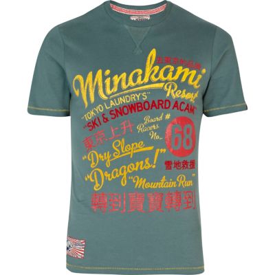 Green Kazumi print Tokyo Laundry t-shirt