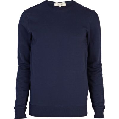 Navy crew neck sweatshirt
