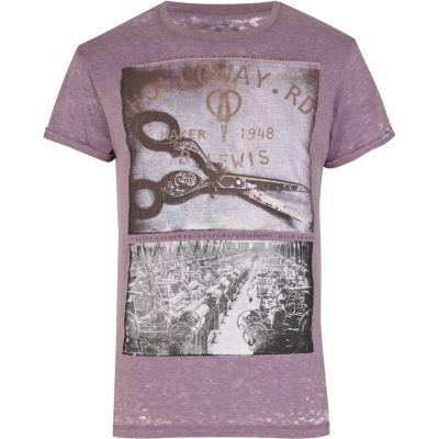 Purple Holloway Road photo print t-shirt