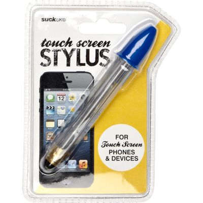 Blue touch screen stylus pen