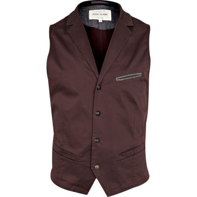 Dark purple military waistcoat 