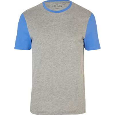 Grey contrast sleeve t-shirt