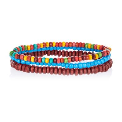 Multicoloured bead bracelet pack 