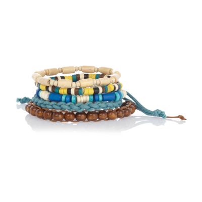 Blue and brown bracelet pack