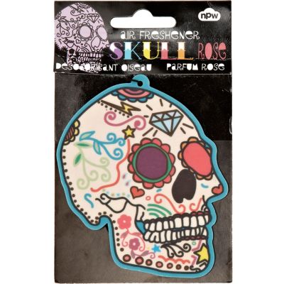 Skull rose car air freshener