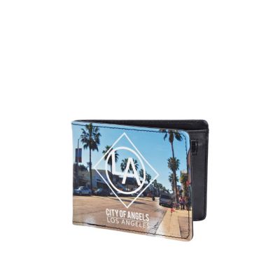 Blue LA print wallet